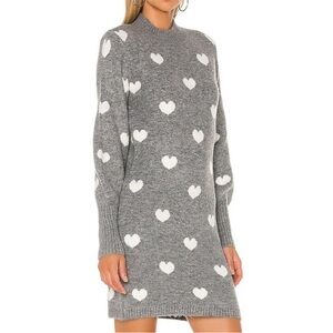 Lovers + Friends heart sweater dress in grey size small